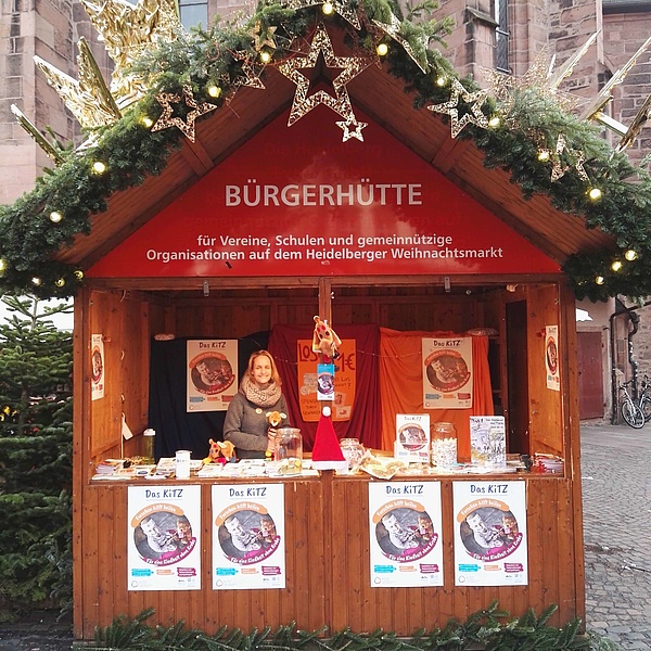 Der KiTZ-Stand auf dem Heidelberger Weihnachtsmarkt 2018